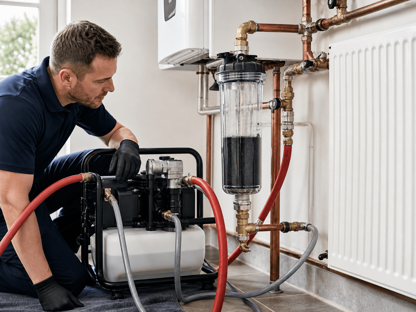System power flush and rebalance — Gorseinon